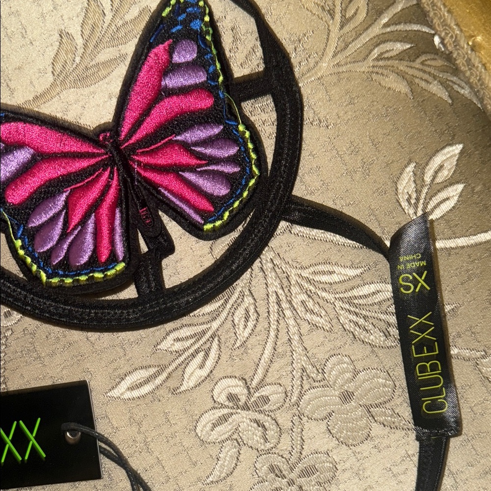 Club Exx Black Butterfly Lingerie Set - Picture 5 of 5